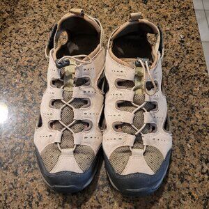 Men's Lands' End Khaki Sandal Shoes Size: 9M